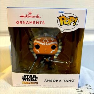 Hallmark ornaments Star Wars the mandalorian Ahsoka tano funko pop new.